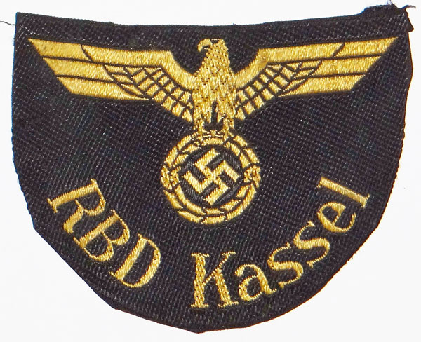 "RBD Kassel" Reichsbahn Sleeve Insignia "RBD Kassel" Reichsbahn Sleeve Insignia