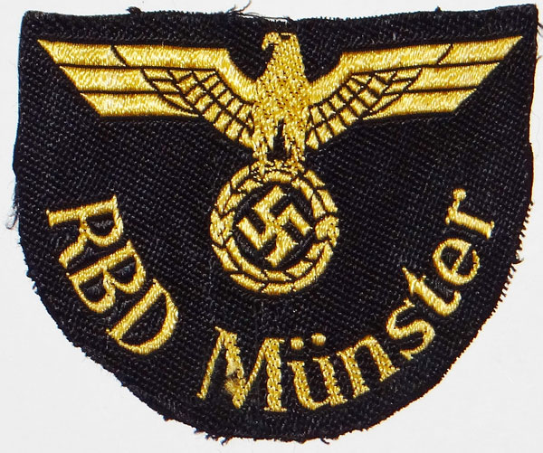"RBD Munster" Reichsbahn Sleeve Insignia "RBD Munster" Reichsbahn Sleeve Insignia