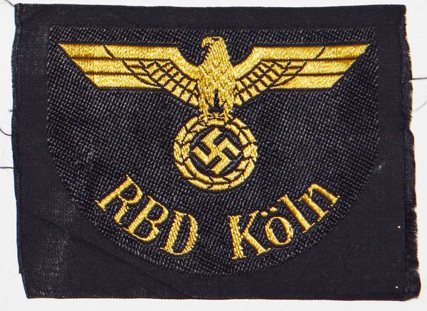 "RBD Koln" Reichsbahn Sleeve Insignia "RBD Koln" Reichsbahn Sleeve Insignia