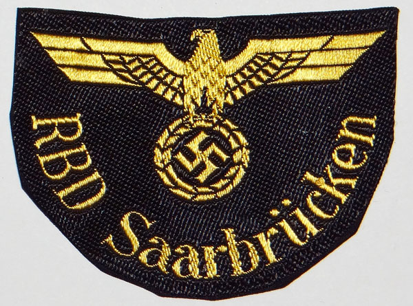 "RBD Saarbrucken" Reichsbahn Sleeve Insignia "RBD Saarbrucken" Reichsbahn Sleeve Insignia
