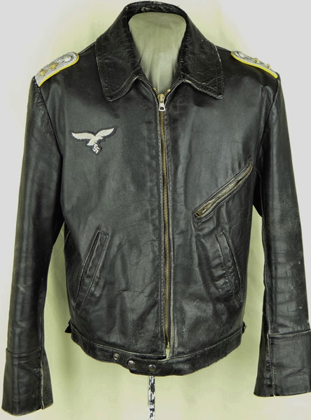 Premature verb Relationship Luftwaffe Hauptmann of Flight Troops Leather Flight Jacket - German WWII  Uniforms - Jessen's Relics Military Memorabilia