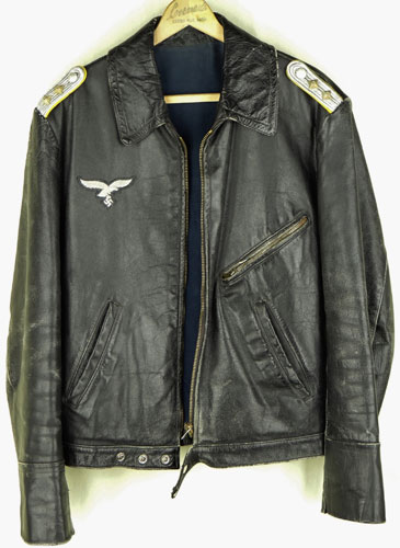 Luftwaffe Hauptmann of Flight Troops Leather Flight Jacket - German ...