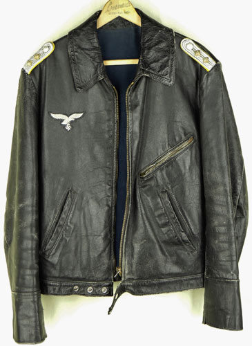 Luftwaffe Hauptmann of Flight Troops Leather Flight Jacket