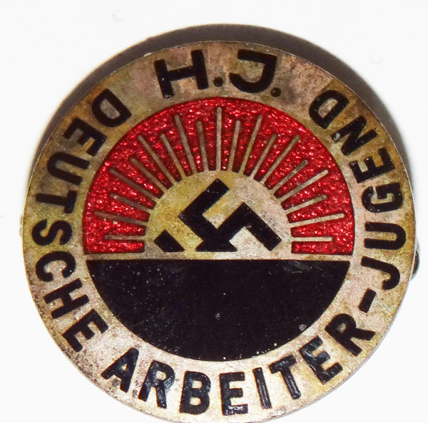 1st Type Enamel Hitler Youth Membership Badge