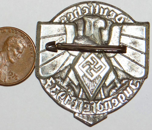 1937 Silver Hitler Youth Festival Tinnie