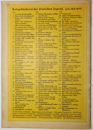 Hj "Kriegsbucherei Der Deutschen Jugend" Booklet