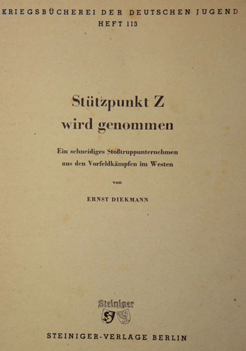 Hj "Kriegsbucherei Der Deutschen Jugend" Booklet