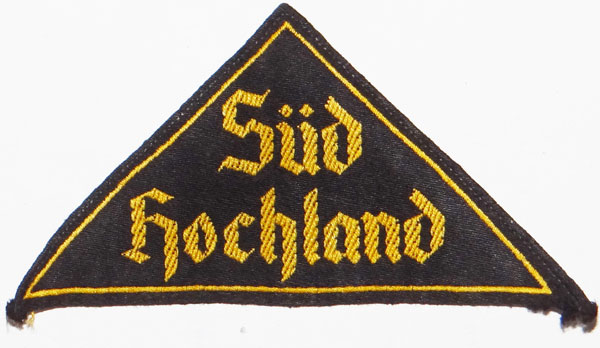 HJ / DJ  "Sud Hochland" District Triangle