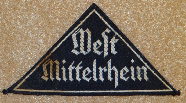 "West Mittelrhein" BDM District Triangle "West Mittelrhein" BDM District Triangle