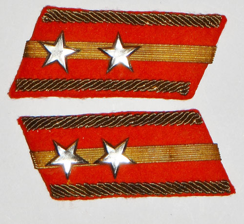 Japanese Army Type 98 "1st Lt. Lieutenant" Collar Tabs