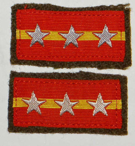 Japanese Army Type 3 "Sergeant Major" Collar Tabs