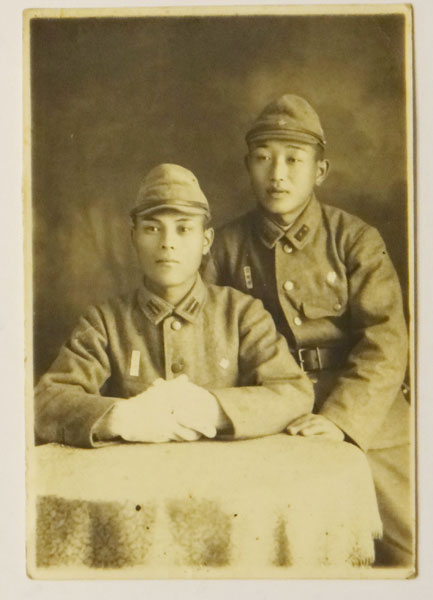 Japanese Army Photo of Two Brothers