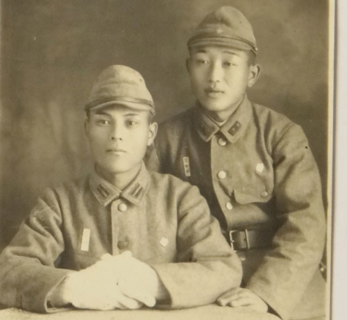 Japanese Army Photo of Two Brothers