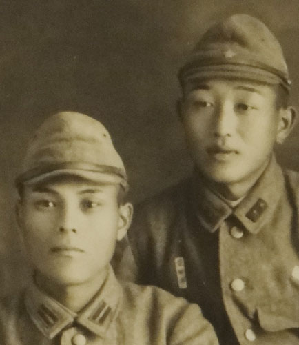 Japanese Army Photo of Two Brothers