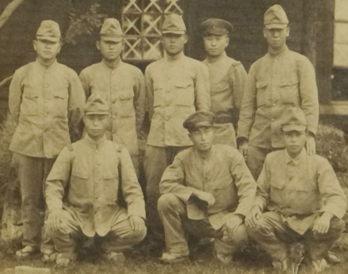 Japanese Army Group Photo of Eight Soldiers