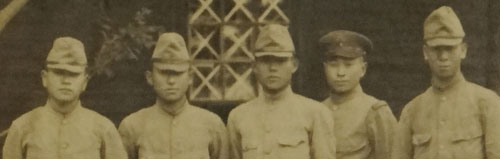 Japanese Army Group Photo of Eight Soldiers