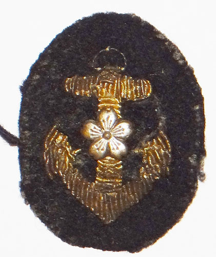 Japanese Navy "Officer" Gold Bullion Cap Anchor