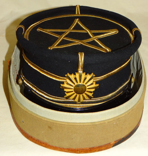 Japanese WW II Army Officers Full Dress Hat with Storage Case