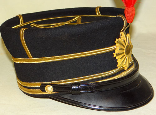 Japanese WW II Army Officers Full Dress Hat with Storage Case