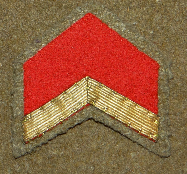 WW II Japanese Army Corporal Acting as Sergeant Chevron