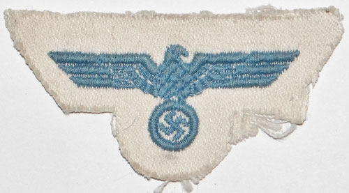 Kriegsmarine NCO/EM Cloth Cap Eagle for the WHITE Overseas Cap