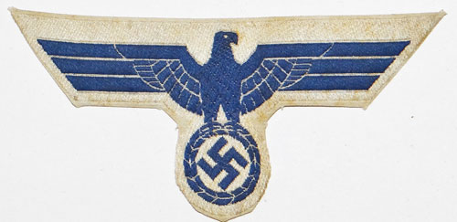 Kriegsmarine NCO/EM Dark Blue on White Breast Eagle