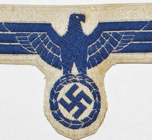 Kriegsmarine NCO/EM Dark Blue on White Breast Eagle