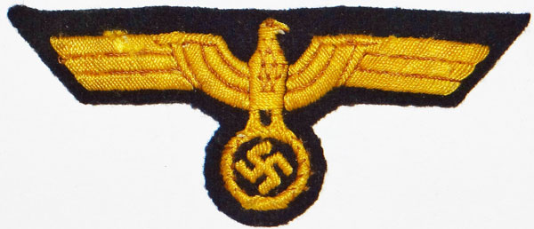Hand Embroidered Kriegsmarine Officer & NCO Breast Eagle