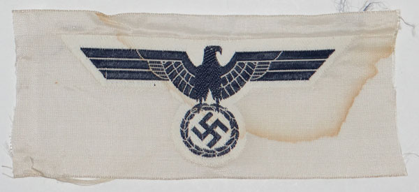 Kriegsmarine NCO/EM Blue on White Breast Eagle Kriegsmarine NCO/EM Blue on White Breast Eagle