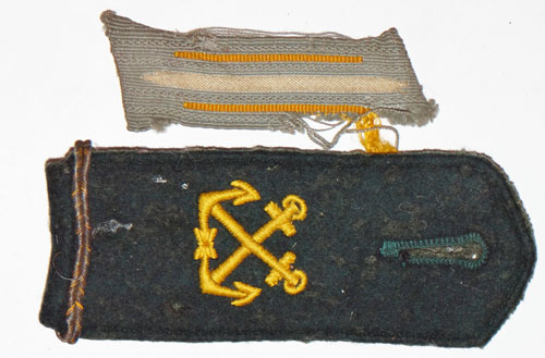 Kriegsmarine Coast Artillery Enlisted Shoulder Board & Collar Tab