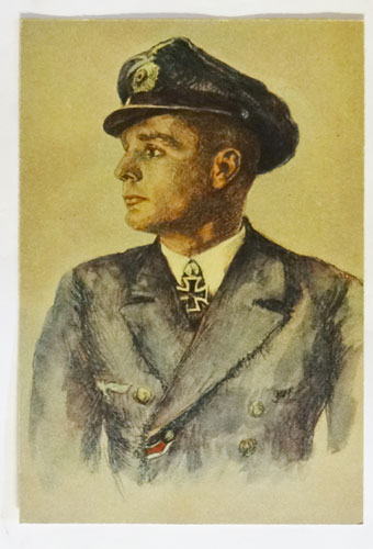 Kriegsmarine Knight Cross Winner Kapitanleutnant Engelbert Endrass Post Card