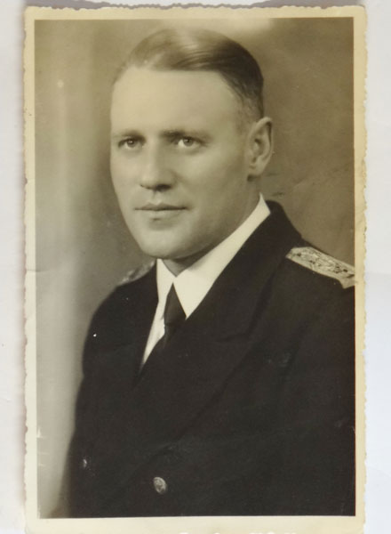 Kriegsmarine Black & White Photo of NCO in Refer Jacket