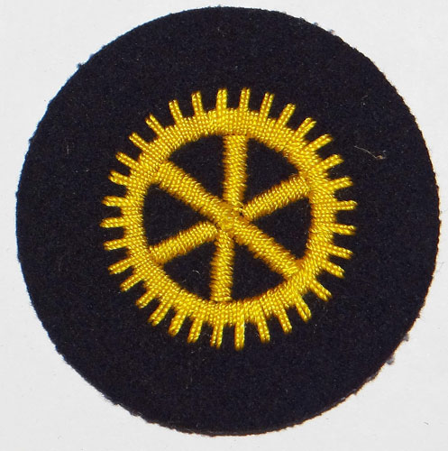 Hand Embroidered 39 Dated Kriegsmarine Engine Personnel Career Sleeve Insignia