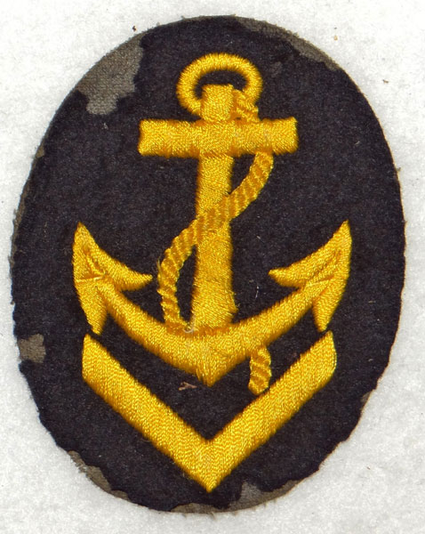 Kriegsmarine NCO Boatswain’s Career Sleeve Insignia Kriegsmarine NCO Boatswain’s Career Sleeve Insignia