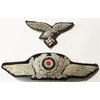 Luftwaffe Officers Bullion Wire Visor Hat Insignia SET