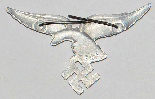 Luftwaffe NCO/EM Visor Hat Insignia SET with 1st Model Eagle