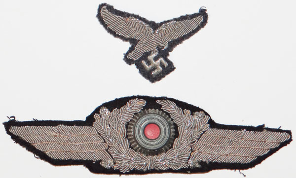 Luftwaffe Officer M43 & Overseas Cap Insignia Set