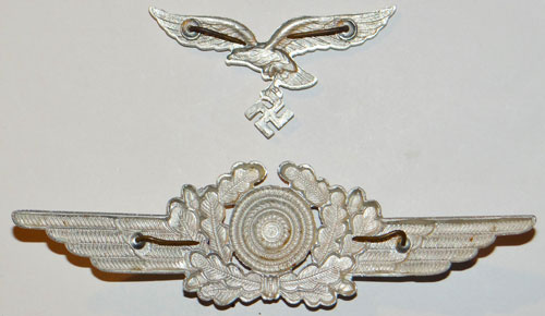 Luftwaffe NCO/EM Visor Hat Insignia SET with 2nd Pattern Eagle