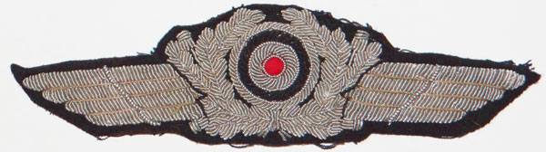 Luftwaffe Officers Bullion Wire Visor Hat Wreath