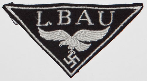 Luftwaffe "BAU-L" Civilian Construction Personnel Cloth Insignia