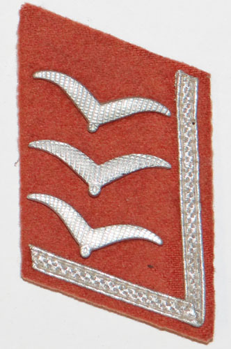 Luftwaffe Overcoat Collar Tab for Signal Troops for Feldwebel