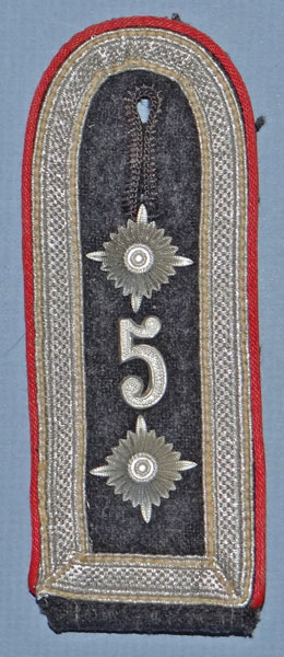 Luftwaffe 5th Flak Regt. Oberfeldwebel Shoulder Board