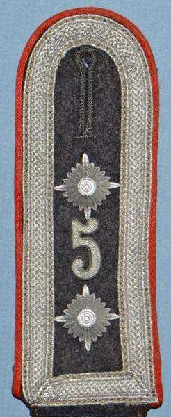 Luftwaffe 5th Flak Regt. Oberfeldwebel Shoulder Board