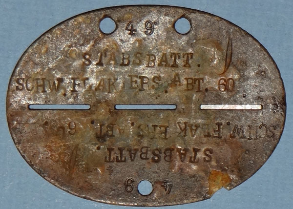 Luftwaffe Flak Troops "I.D." Disk