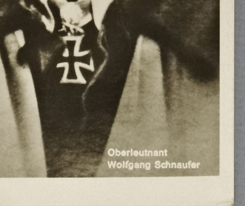 Luftwaffe Oak Leaf & Swords Knight Cross Winner Oberleutnant Wolgang Schnaufer Postcard