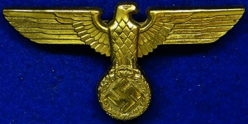Gold 1939/45 Political Leader Visor Hat Eagle
