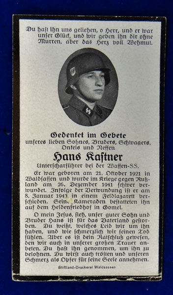 WSS Remembrance Card "Death Card"