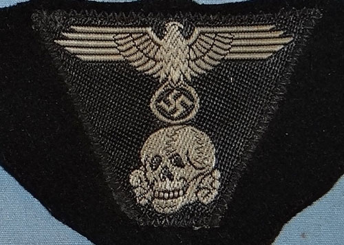 "CUT OFF" WSS Panzer Cloth Cap Insignia