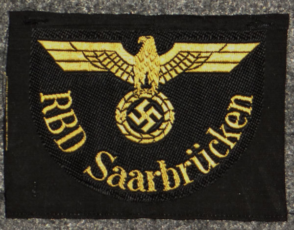 Reichsbahn "RBD Saarbrucken" Sleeve Insignia