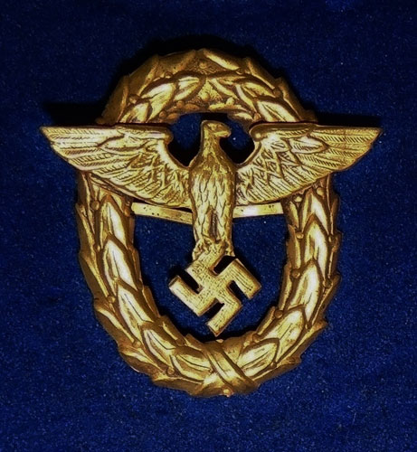 Gold 1st Pattern Water Police & Traffic Police Visor Hat Eagle